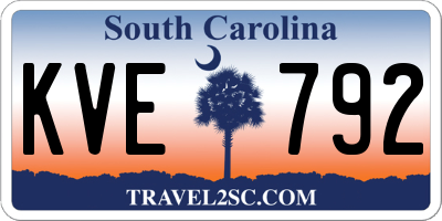 SC license plate KVE792
