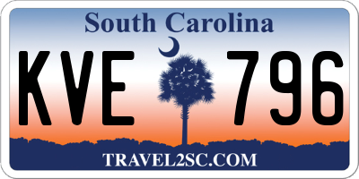 SC license plate KVE796