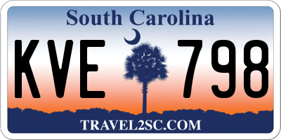 SC license plate KVE798