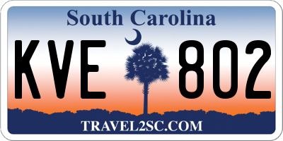 SC license plate KVE802