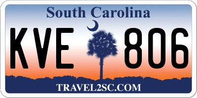 SC license plate KVE806