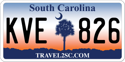 SC license plate KVE826