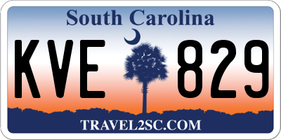 SC license plate KVE829