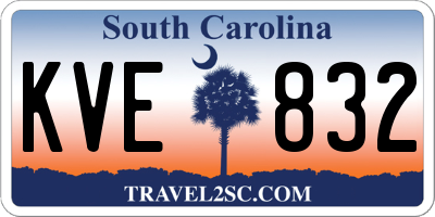 SC license plate KVE832