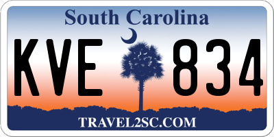 SC license plate KVE834