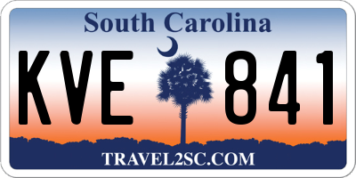 SC license plate KVE841