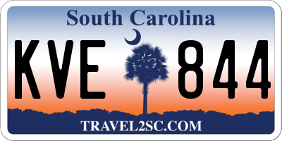 SC license plate KVE844