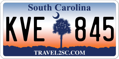 SC license plate KVE845