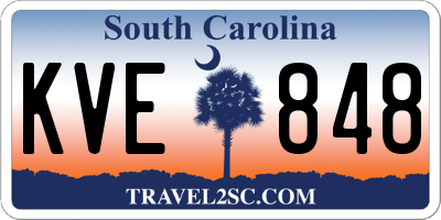 SC license plate KVE848