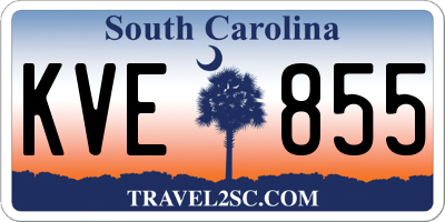 SC license plate KVE855