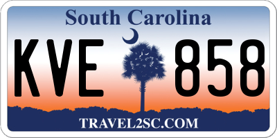 SC license plate KVE858