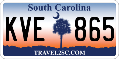 SC license plate KVE865