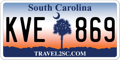 SC license plate KVE869