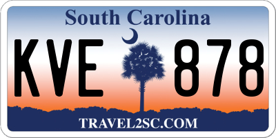 SC license plate KVE878