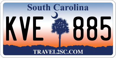 SC license plate KVE885