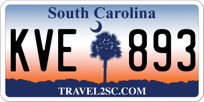 SC license plate KVE893