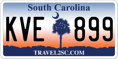 SC license plate KVE899