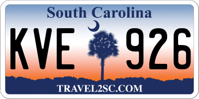 SC license plate KVE926