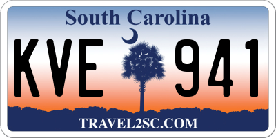SC license plate KVE941