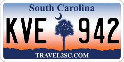 SC license plate KVE942