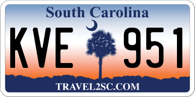 SC license plate KVE951