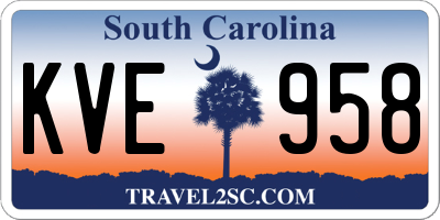 SC license plate KVE958