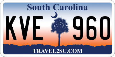 SC license plate KVE960