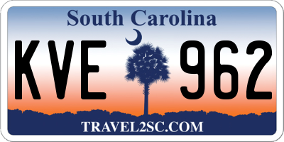 SC license plate KVE962