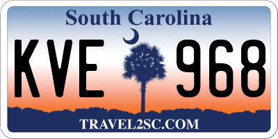 SC license plate KVE968