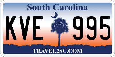 SC license plate KVE995