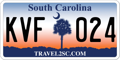 SC license plate KVF024