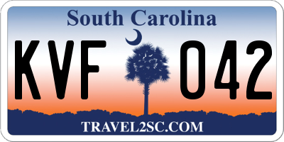 SC license plate KVF042
