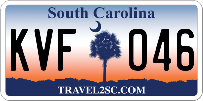 SC license plate KVF046