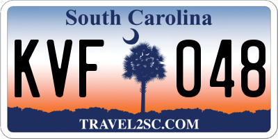 SC license plate KVF048