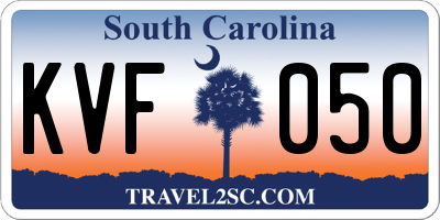 SC license plate KVF050