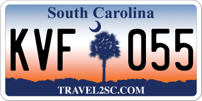 SC license plate KVF055