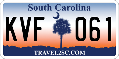 SC license plate KVF061