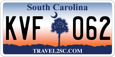 SC license plate KVF062