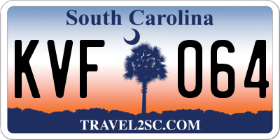 SC license plate KVF064