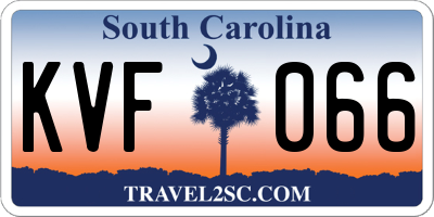 SC license plate KVF066