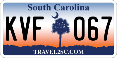 SC license plate KVF067