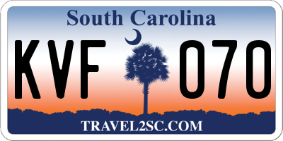 SC license plate KVF070