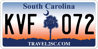 SC license plate KVF072