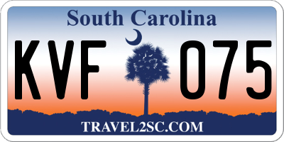 SC license plate KVF075