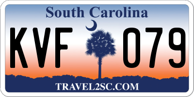 SC license plate KVF079