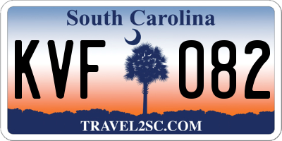 SC license plate KVF082