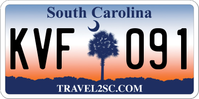 SC license plate KVF091