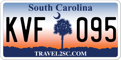 SC license plate KVF095