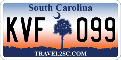 SC license plate KVF099