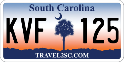 SC license plate KVF125